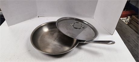 All Clad Stainless Steel Skillet & Lid