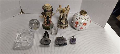 Various Geodes & Mineral Rocks & More