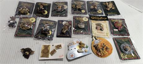 Lot Of Boyd Bear Pins & Cherished Teddies Pins