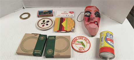Vintage Mask & Longaberger Candle Coasters & More