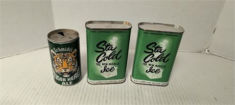 Vintage Metal Advertising Cans