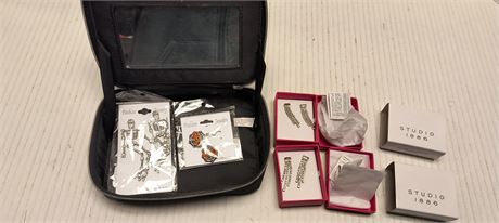 Lot Of Jewelry & Bare Minerals Storage Case