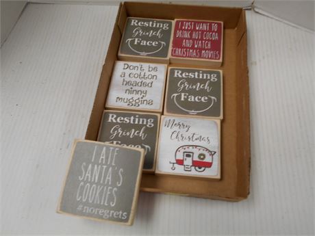 Lot Of Decorative Wood Wall Signs