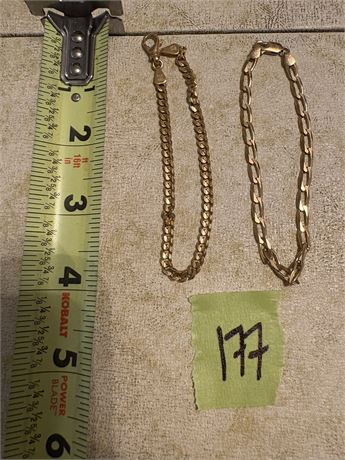 Gold Bracelets (Photo with markings added- 10K)