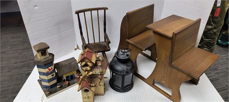 Wood Dollhouse Furniture & Misc.