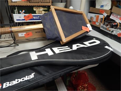 Lot Of Tennis Rackets & Cases