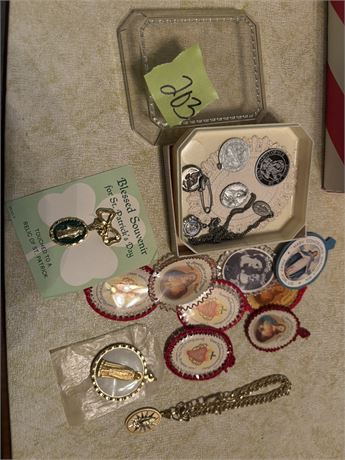 Vintage Catholic Scapulars, Medals