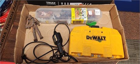 Dewalt empty tool case & Misc. Toys
