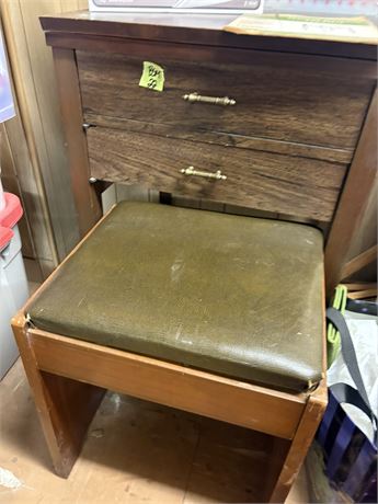 Sewing Table with Sewing Machine and Bench