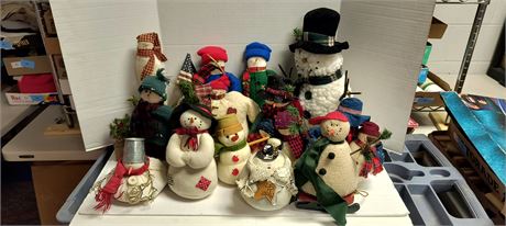 Lot Of Various Snowman Decorations
