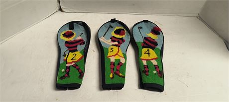 Set Of 3 Golf Club Covers