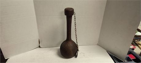 Vintage Hand Tooled Leather Covered Conac Bottle Decanter