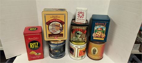 Vintage advertisement Tins