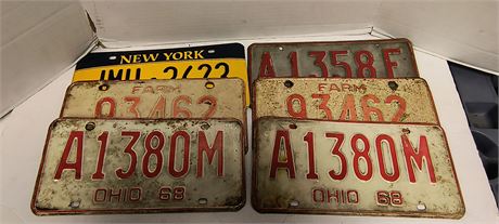 Lot Of Old License Plates