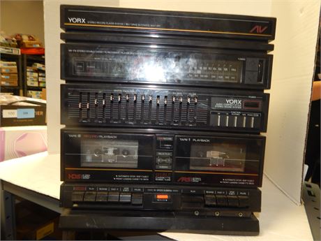 Yorx Stereo Record Player System / Belt Drive Automatic Shut Off