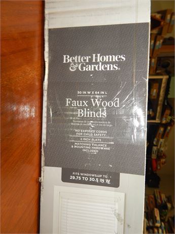 Better Homes & Garden Faux Wood Blinds. 30in.Wide x 64in. Long