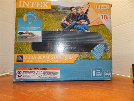 Intex Dura Beam Standard Queen Single-High 10in. Camping Air Mattress