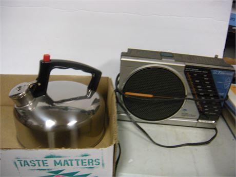 Radio and Tea Pot