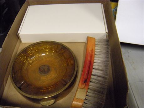 Brush and ashtray