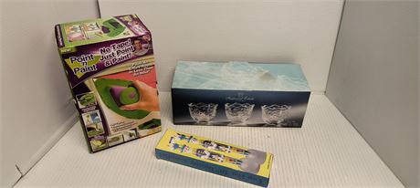 Imperial State Crystal Candle Holders & Point n Paint & Easter Decoration