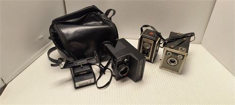 Lot Of Vintage Cameras & More