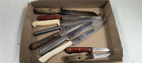 Flat Of Various Knives