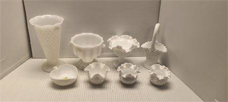 Lot Of Various Milk Glass