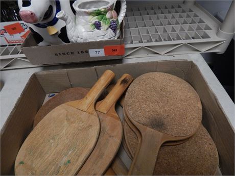 Flat Of Wood Paddles