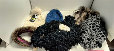Lot Of Various Scarves & Knit Hats