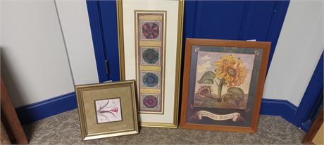 3 Framed Pictures