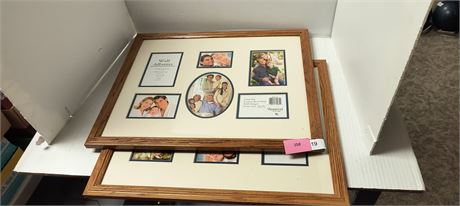2 Wood Framed Picture Frames