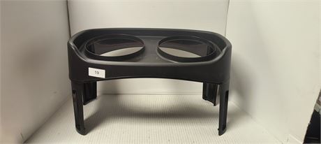 Raised Dog Food & Water Bowl Station