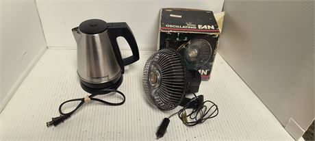 12 Volt Oscillating Fan & Hamilton Beach Coffee Pot