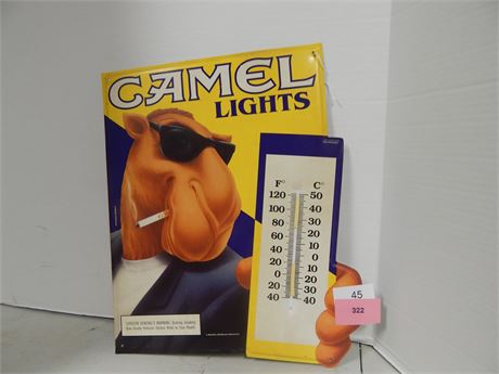 Vintage Joe Camel Thermometer Advertisement. Missing Thermometer