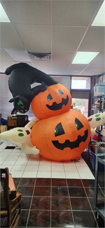 Halloween Pumpkin Blow Up. Over 10 FT. Tall. Tested And works