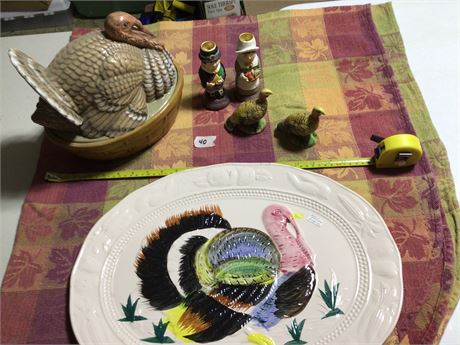 Beautiful Thanksgiving Turkey Platter & Miscellaneous