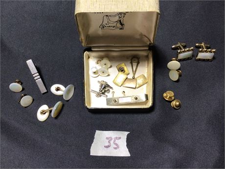 Vintage Cuff Links & Tie Clips