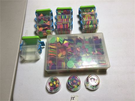 Children's Craft Supplies in unique storage containers