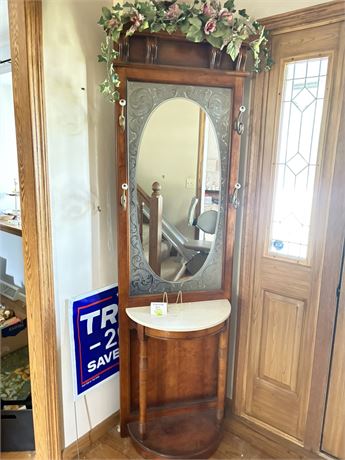 Marble Top Hall Tree