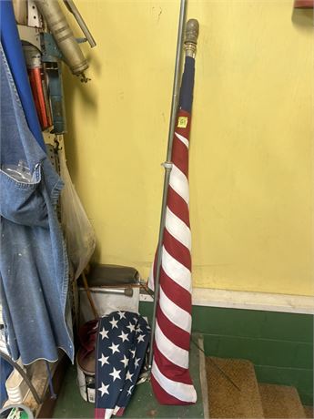 American Flag and Pole