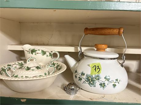 Teapot and Dishes