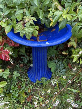 Blue Bird Bath (Top Piece Broken)