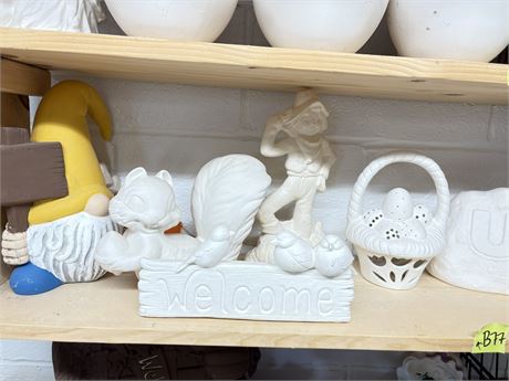 Paintable Ceramics Shelf Lot