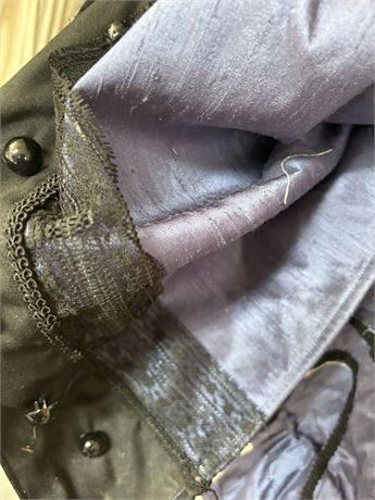 Civil War Reenactment Dress, Blue and Black