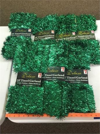 Green Tinsel Garland