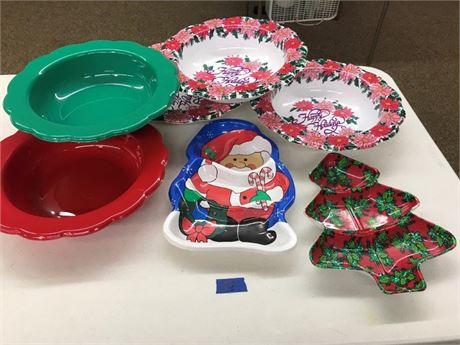 Christmas Plastic Bowls