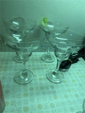Margarita Glasses, Frosted Glass