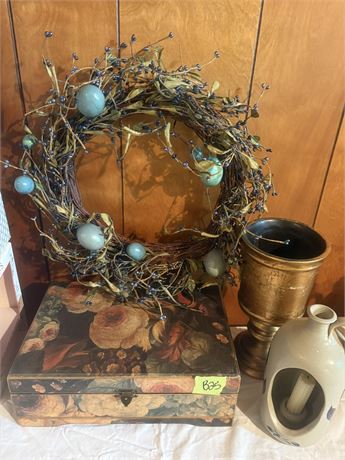 Decor, Wreath, Candleholder