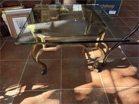 Glass Top Side Table
