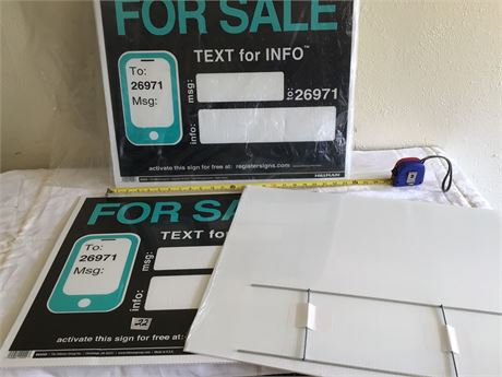 6 For Sale Signs